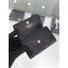 Chanel Grained Calfskin Boy Flap Card Holder A80603 Black/Gold