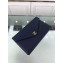 Chanel Chevron Envelope Flap Clutch Bag Navy Blue