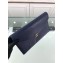 Chanel Chevron Envelope Flap Clutch Bag Navy Blue