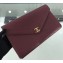 Chanel Chevron Envelope Flap Clutch Bag Burgundy