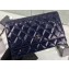 Chanel Wallet On Chain WOC Bag in Patent Leather Navy Blue/Silver