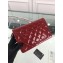 Chanel Wallet On Chain WOC Bag in Patent Leather Red/Silver