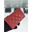 Chanel Grained Calfskin Boy Flap Card Holder A80603 Red/Gold