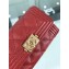 Chanel Grained Calfskin Boy Flap Card Holder A80603 Red/Gold