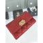 Chanel Grained Calfskin Boy Flap Card Holder A80603 Red/Gold