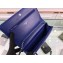 Chanel Wallet On Chain WOC Bag in Patent Leather Blue/Silver