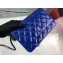 Chanel Wallet On Chain WOC Bag in Patent Leather Blue/Silver