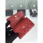 Chanel Grained Calfskin Boy Flap Card Holder A80603 Red/Gold