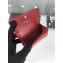 Chanel Grained Calfskin Boy Flap Card Holder A80603 Red/Gold