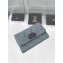 Chanel Grained Calfskin Boy Flap Card Holder A80603 Gray/Silver