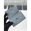 Chanel Grained Calfskin Boy Flap Card Holder A80603 Gray/Silver