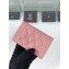 Chanel Grained Calfskin Boy Flap Card Holder A80603 Pink/Silver