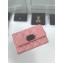 Chanel Grained Calfskin Boy Flap Card Holder A80603 Pink/Silver