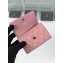 Chanel Grained Calfskin Boy Flap Card Holder A80603 Pink/Silver