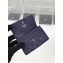 Chanel Grained Calfskin Boy Flap Card Holder A80603 Navy Blue/Silver