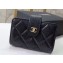 Chanel Small Card Holder 31522 Grained Calfskin Black