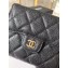 Chanel Classic Small Flap Wallet 31528 AP0231 Grained Calfskin Black/Gold