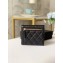 Chanel Classic Small Flap Wallet 31528 AP0231 Grained Calfskin Black/Gold