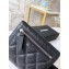 Chanel Classic Small Flap Wallet 31528 AP0231 Grained Calfskin Black/Silver