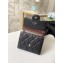 Chanel Classic Small Flap Wallet 31528 AP0231 Grained Calfskin Black/Silver