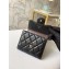 Chanel Classic Small Flap Wallet 31528 AP0231 Lambskin Black/Gold