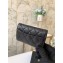 Chanel Classic Small Card Holder AP0214 Grained Calfskin Black/Silver
