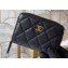 Chanel Classic Small Zipped Coin Purse 69272 Grained Calfskin Black/Gold