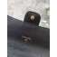 Chanel Classic Long Flap Wallet 30077 Grained Calfskin Black/Gold