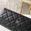Chanel Classic Long Flap Wallet 31502 Grained Calfskin Black