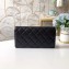 Chanel Classic Long Flap Wallet 31502 Grained Calfskin Black