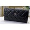 Chanel Classic Long Flap Wallet 31502 Lambskin Black