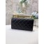 Chanel Classic Long Flap Wallet 31502 Lambskin Black