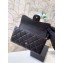 Chanel Classic Long Flap Wallet A31506 Grained Calfskin Black