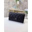 Chanel Classic Long Flap Wallet A31506 Grained Calfskin Black