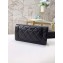 Chanel Classic Long Bi-fold Wallet 31566 Grained Calfskin Black