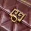 Givenchy Pocket Shoulder Bag in Diamond Quilted Leather Burgundy