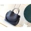 Louis Vuitton Mahina Leather Girolata Drawstring Bucket Bag Navy Blue