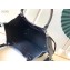 Louis Vuitton Mahina Leather Girolata Drawstring Bucket Bag Navy Blue