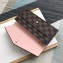 Louis Vuitton Damier Ebene Canvas Sarah Wallet N60114 Rose Ballerine Pink