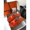 Hermes Oran Flat Slipper Sandals in Patent Calfskin Orange