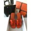 Hermes Oran Flat Slipper Sandals in Patent Calfskin Orange