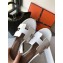 Hermes Heel 5cm Oasis Slipper Sandals in Patent Calfskin White