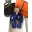 Hermes Oran Flat Slipper Sandals in Patent Calfskin Dark Blue