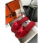 Hermes Oran Flat Slipper Sandals in Patent Calfskin Red