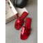 Hermes Oran Flat Slipper Sandals in Patent Calfskin Red