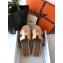 Hermes Oran Flat Slipper Sandals in Patent Calfskin Beige