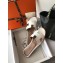 Hermes Oran Flat Slipper Sandals in Patent Calfskin White