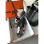 Hermes Heel 5cm Oasis Slipper Sandals in Metallic Leather Silver Gray/Black