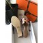 Hermes Heel 5cm Oasis Slipper Sandals in Metallic Leather Pink Gold