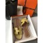 Hermes Oran Flat Slipper Sandals in Patent Python Yellow